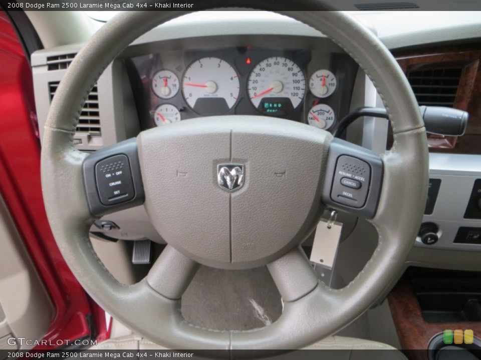 Khaki Interior Steering Wheel for the 2008 Dodge Ram 2500 Laramie Mega Cab 4x4 #80301125