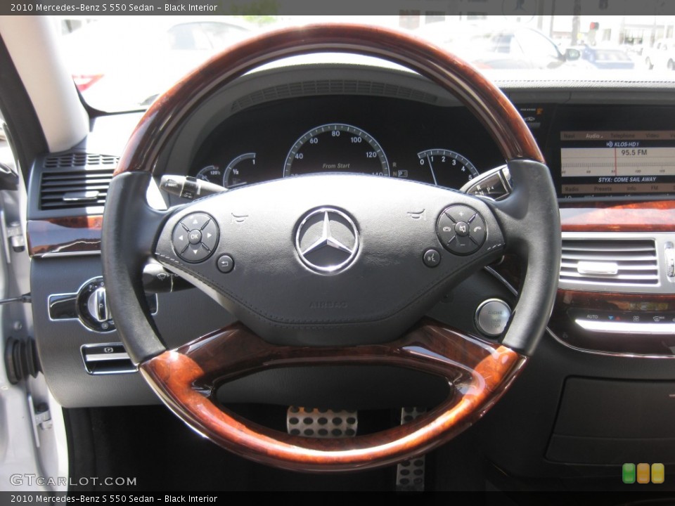 Black Interior Steering Wheel for the 2010 Mercedes-Benz S 550 Sedan #80301422