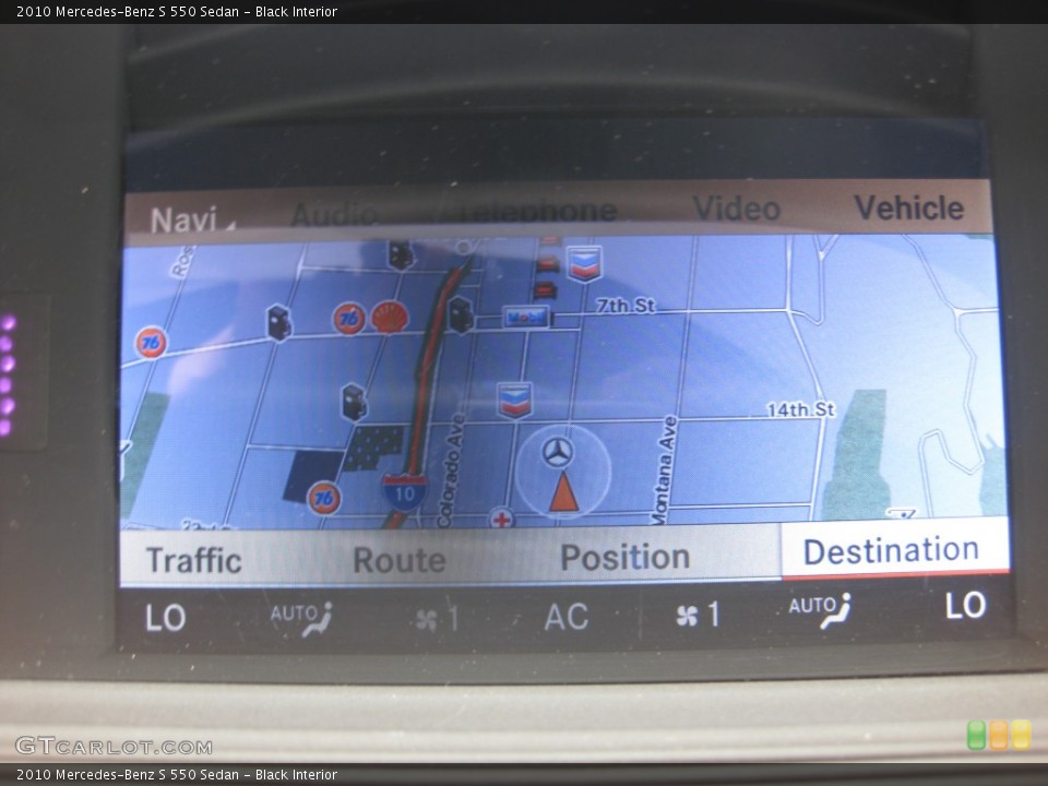 Black Interior Navigation for the 2010 Mercedes-Benz S 550 Sedan #80301806
