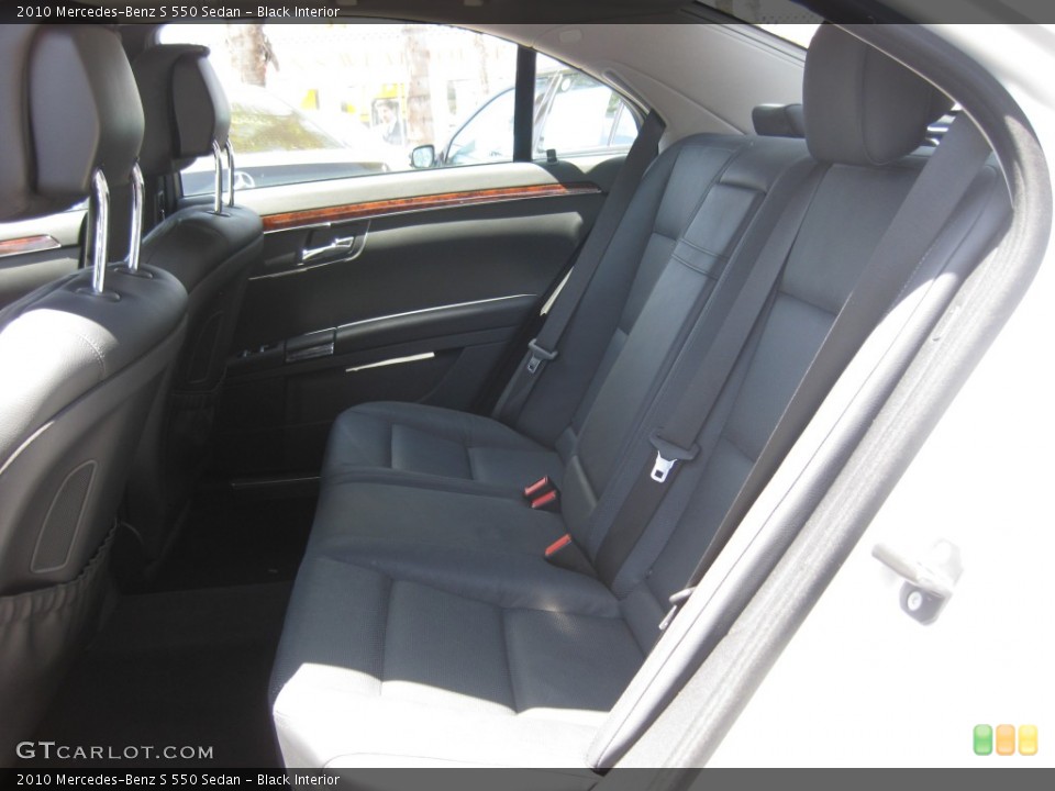 Black Interior Rear Seat for the 2010 Mercedes-Benz S 550 Sedan #80302145