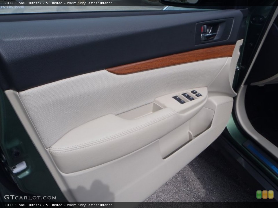 Warm Ivory Leather Interior Door Panel for the 2013 Subaru Outback 2.5i Limited #80302331