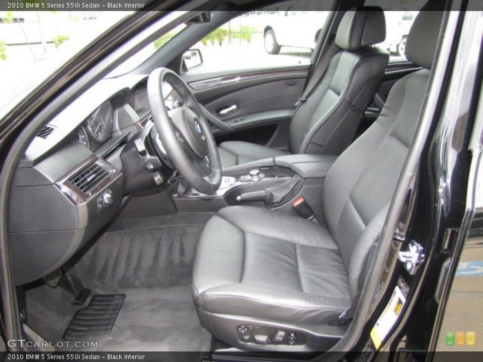 Black Interior Photo for the 2010 BMW 5 Series 550i Sedan #80305675