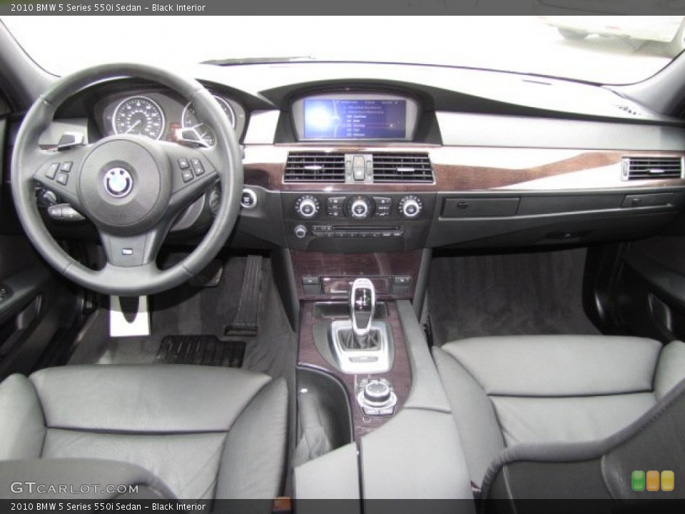 Black Interior Dashboard for the 2010 BMW 5 Series 550i Sedan #80305689