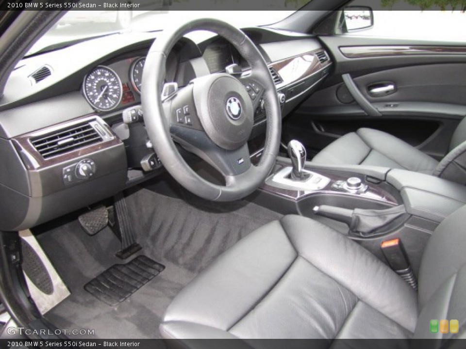 Black Interior Prime Interior for the 2010 BMW 5 Series 550i Sedan #80306102