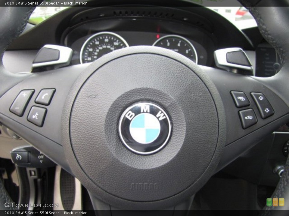 Black Interior Controls for the 2010 BMW 5 Series 550i Sedan #80306124