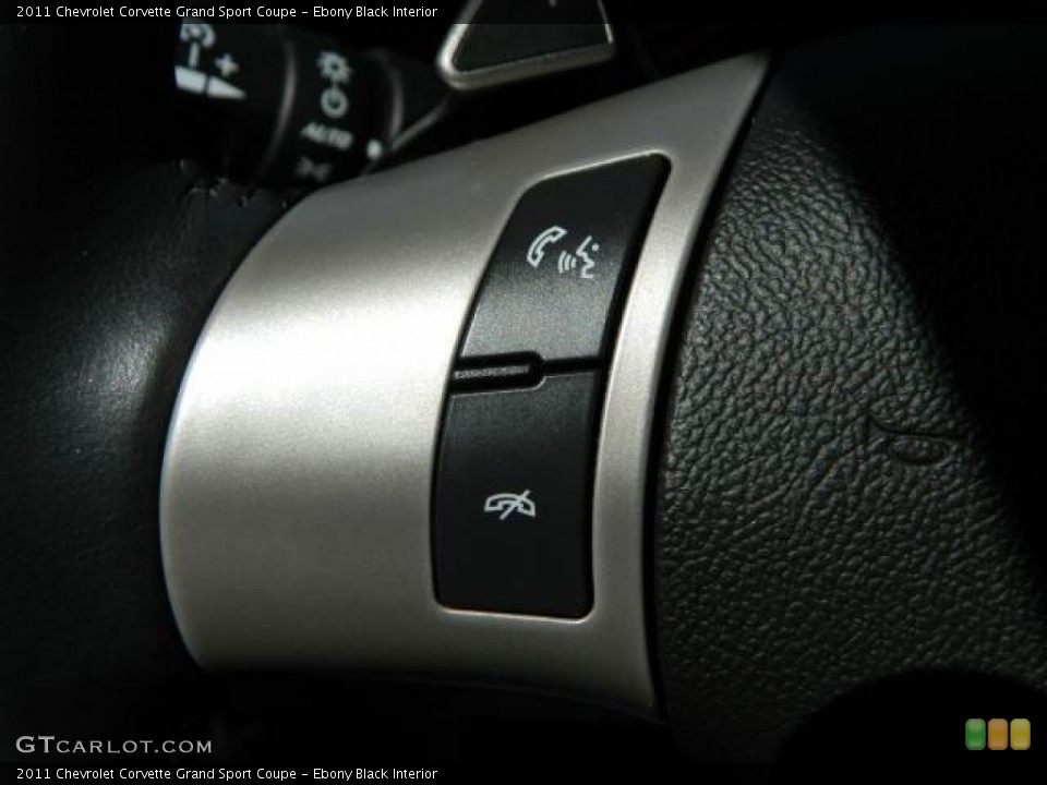 Ebony Black Interior Controls for the 2011 Chevrolet Corvette Grand Sport Coupe #80306165