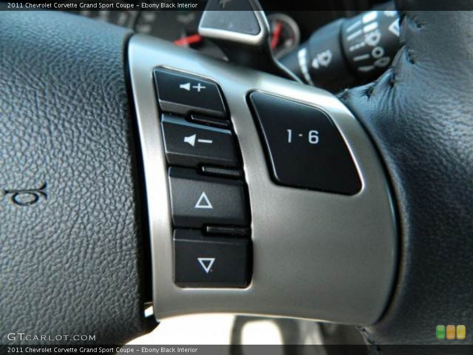 Ebony Black Interior Controls for the 2011 Chevrolet Corvette Grand Sport Coupe #80306185