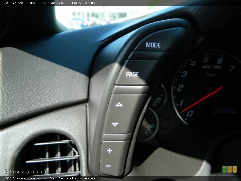 Ebony Black Interior Controls for the 2011 Chevrolet Corvette Grand Sport Coupe #80306225