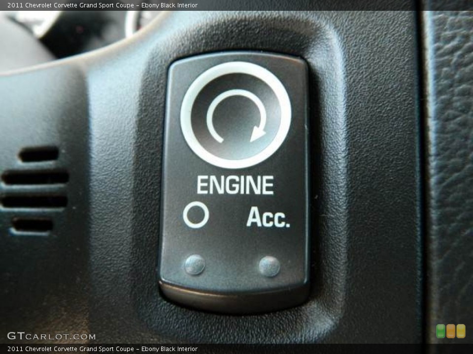 Ebony Black Interior Controls for the 2011 Chevrolet Corvette Grand Sport Coupe #80306240