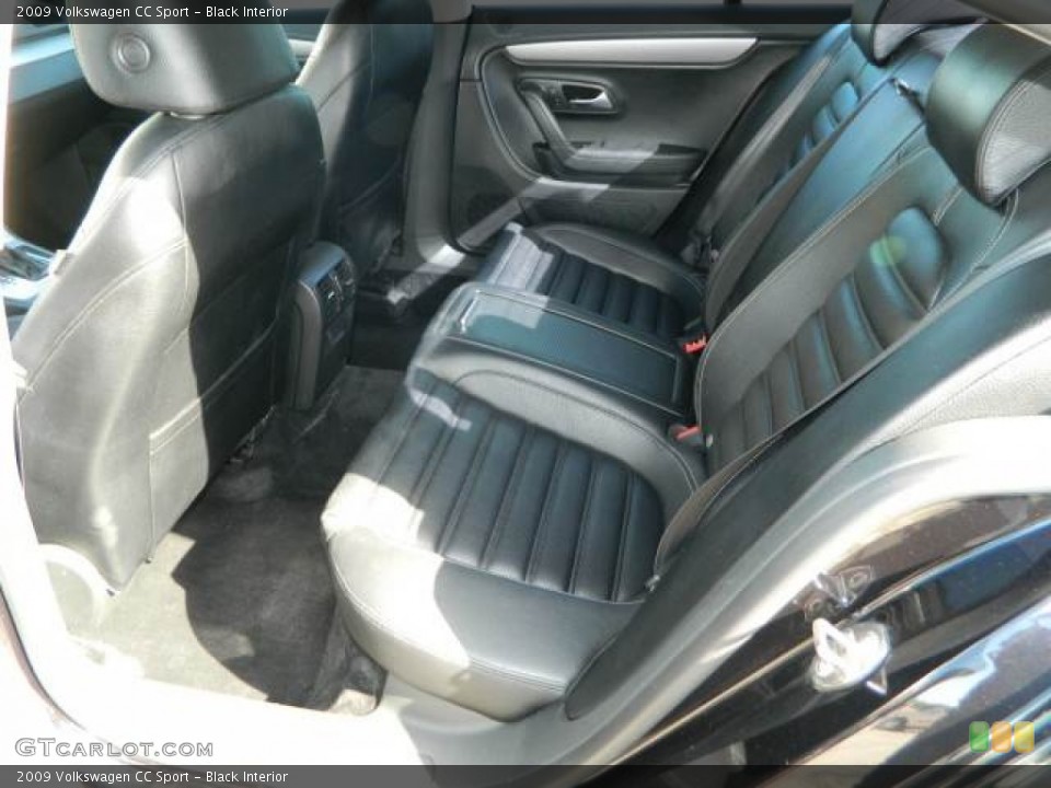 Black Interior Rear Seat for the 2009 Volkswagen CC Sport #80306561