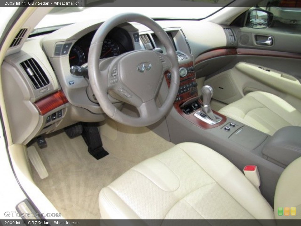 Wheat Interior Prime Interior for the 2009 Infiniti G 37 Sedan #80306939