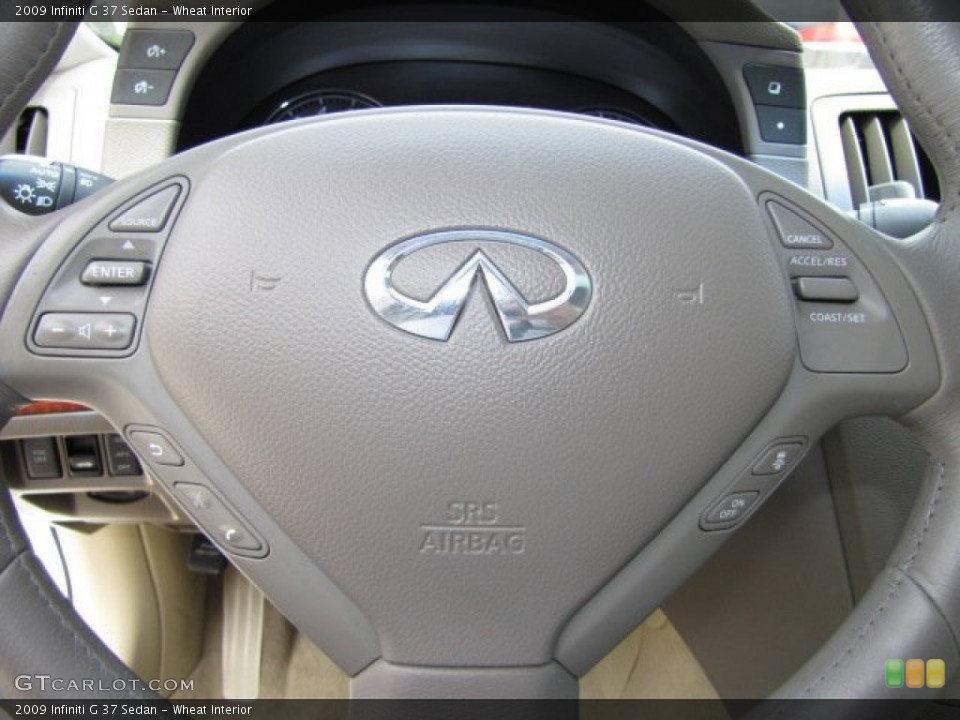 Wheat Interior Steering Wheel for the 2009 Infiniti G 37 Sedan #80306979