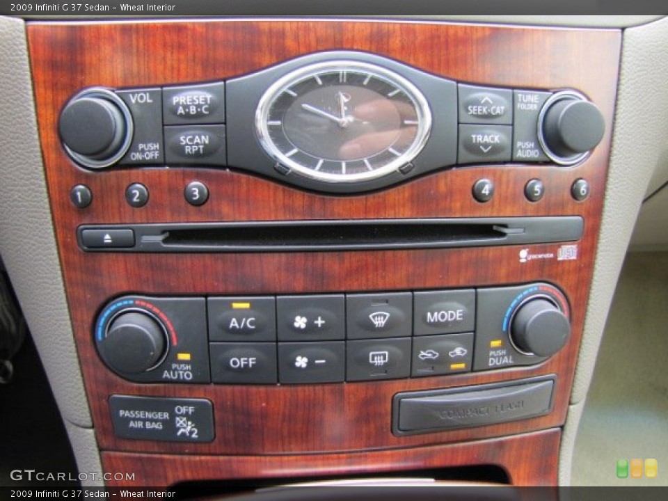 Wheat Interior Controls for the 2009 Infiniti G 37 Sedan #80307140