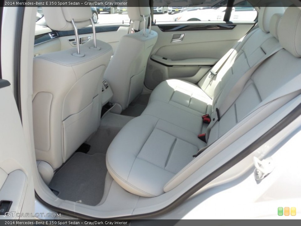 Gray/Dark Gray Interior Rear Seat for the 2014 Mercedes-Benz E 350 Sport Sedan #80307692