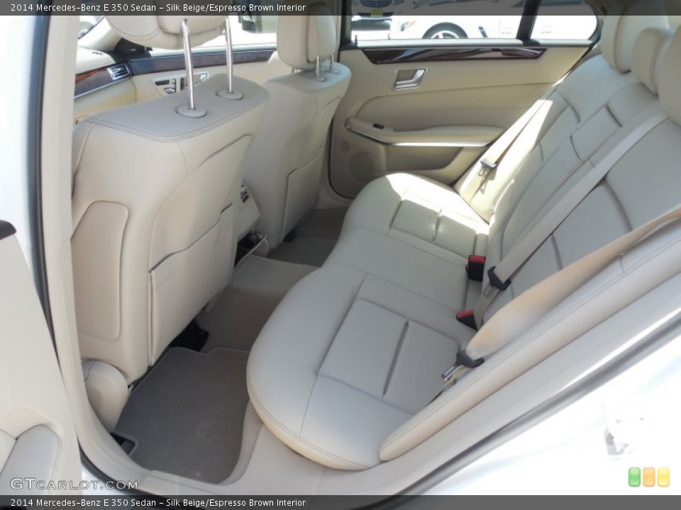 Silk Beige/Espresso Brown Interior Rear Seat for the 2014 Mercedes-Benz E 350 Sedan #80307929
