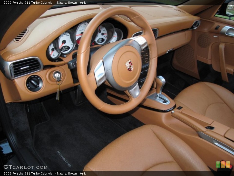 Natural Brown Interior Prime Interior for the 2009 Porsche 911 Turbo Cabriolet #80309798