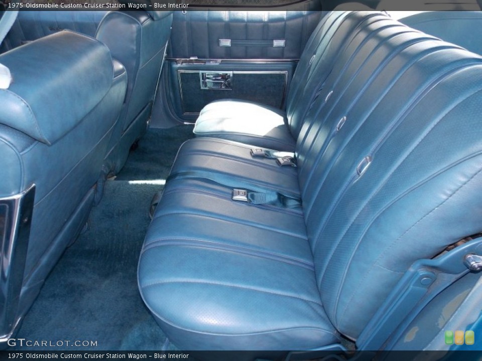 Blue Interior Rear Seat for the 1975 Oldsmobile Custom Cruiser Station Wagon #80310159