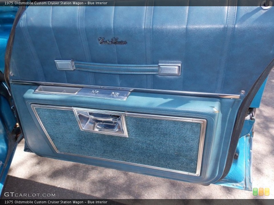 Blue Interior Door Panel for the 1975 Oldsmobile Custom Cruiser Station Wagon #80310332
