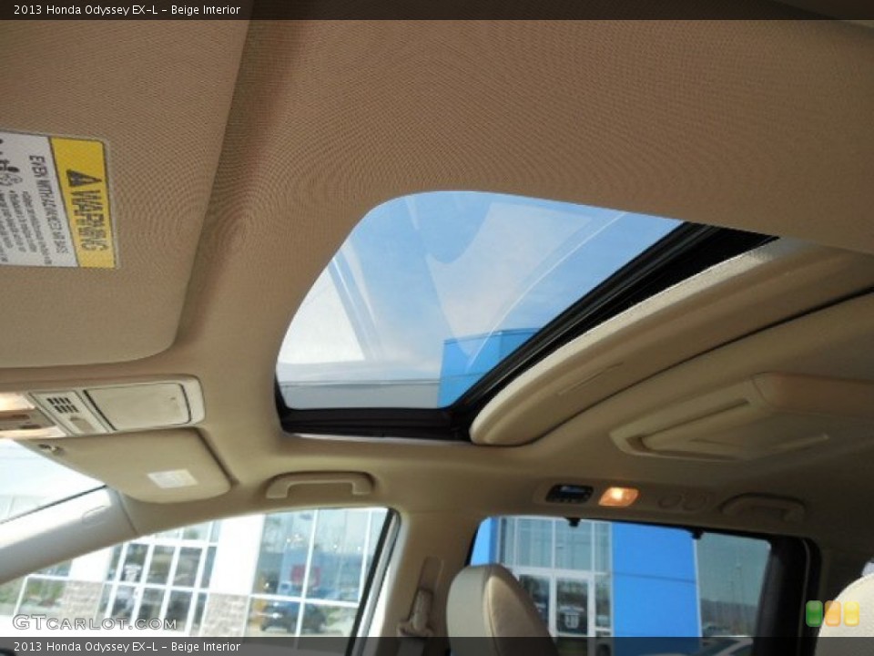 Beige Interior Sunroof for the 2013 Honda Odyssey EX-L #80310545