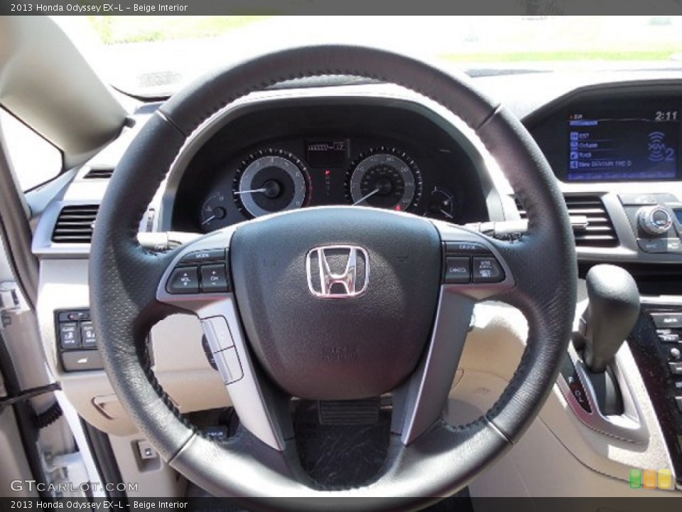 Beige Interior Steering Wheel for the 2013 Honda Odyssey EX-L #80310566