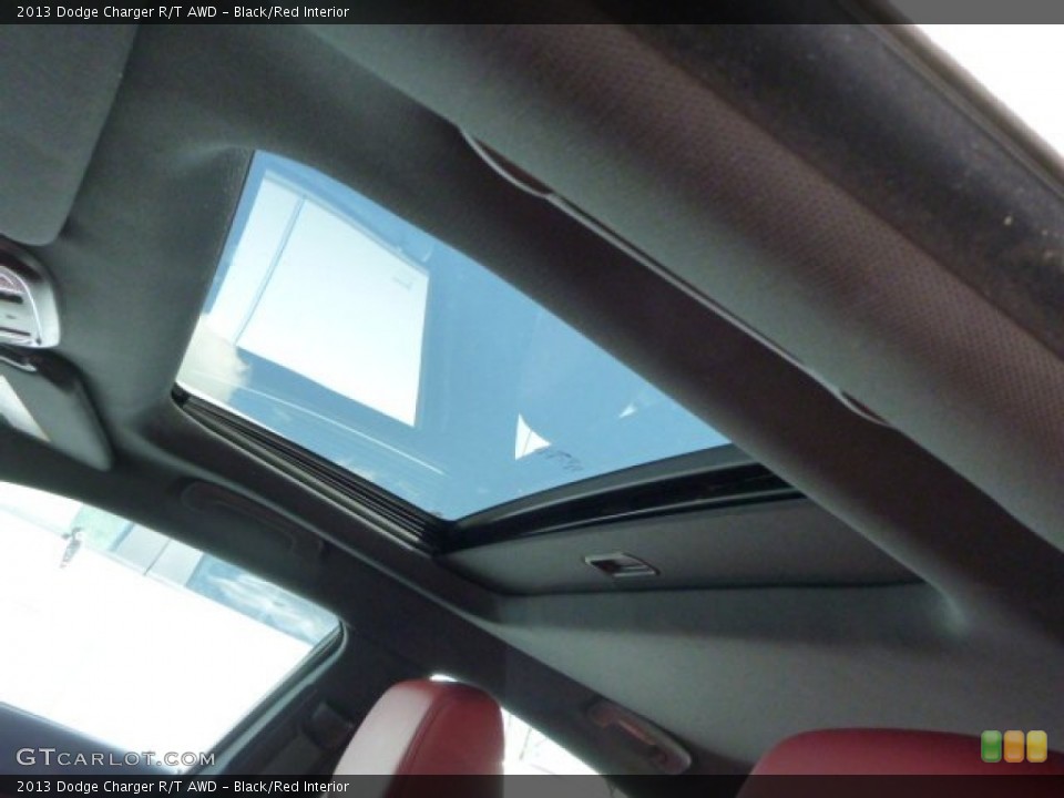 Black/Red Interior Sunroof for the 2013 Dodge Charger R/T AWD #80313053