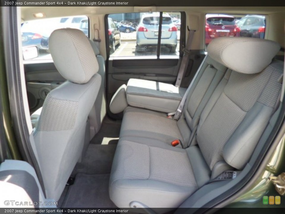 Dark Khaki/Light Graystone Interior Rear Seat for the 2007 Jeep Commander Sport 4x4 #80314136