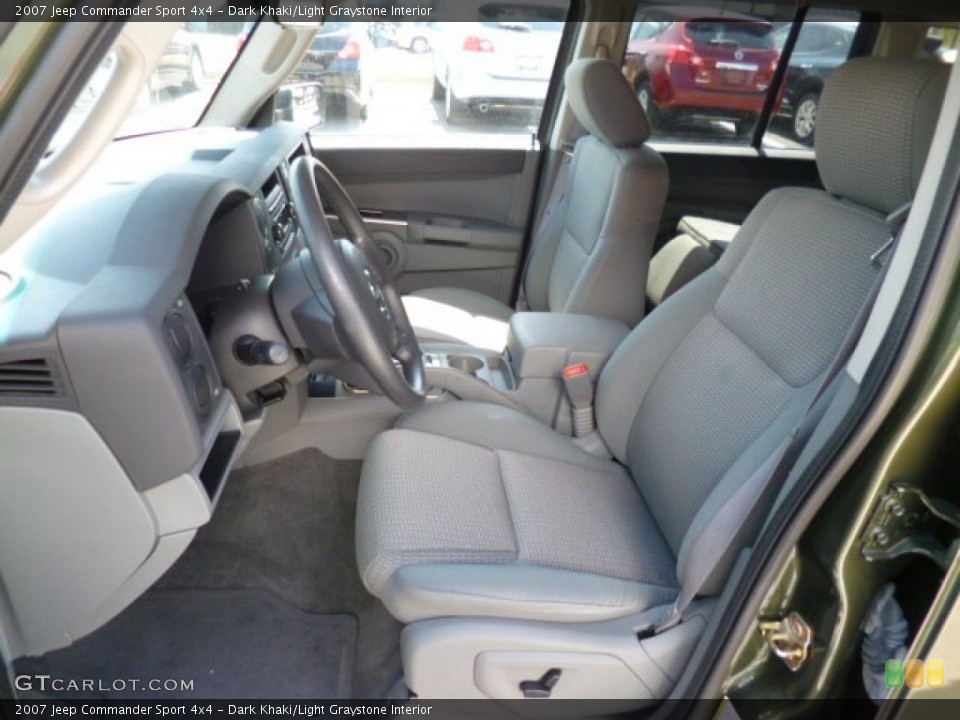Dark Khaki/Light Graystone Interior Front Seat for the 2007 Jeep Commander Sport 4x4 #80314160