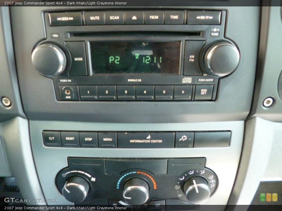 Dark Khaki/Light Graystone Interior Controls for the 2007 Jeep Commander Sport 4x4 #80314382