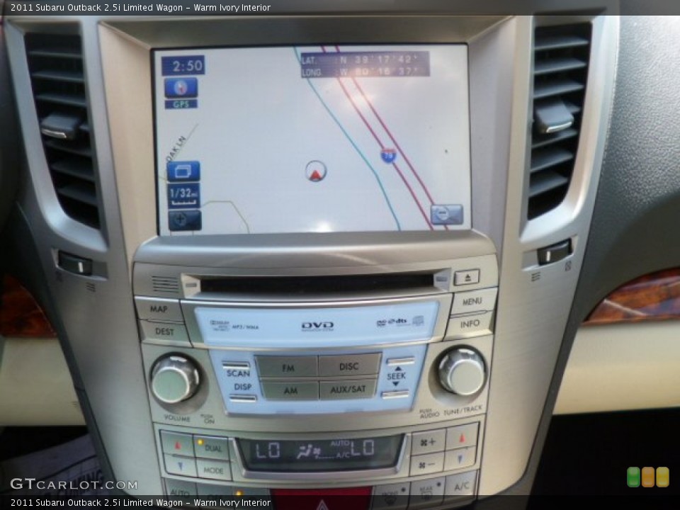 Warm Ivory Interior Navigation for the 2011 Subaru Outback 2.5i Limited Wagon #80315561