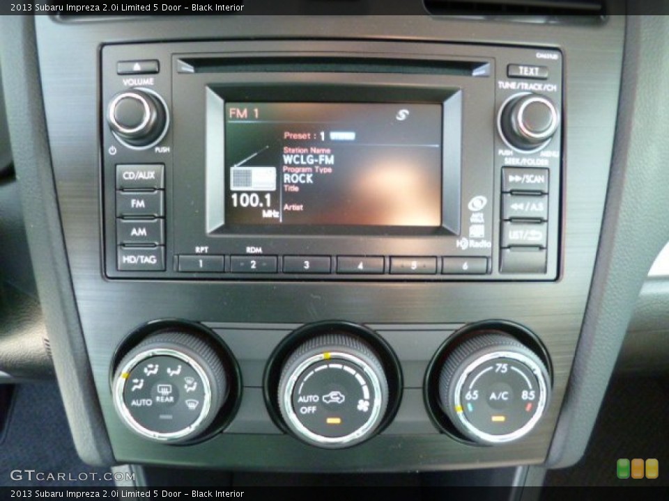Black Interior Controls for the 2013 Subaru Impreza 2.0i Limited 5 Door #80315613