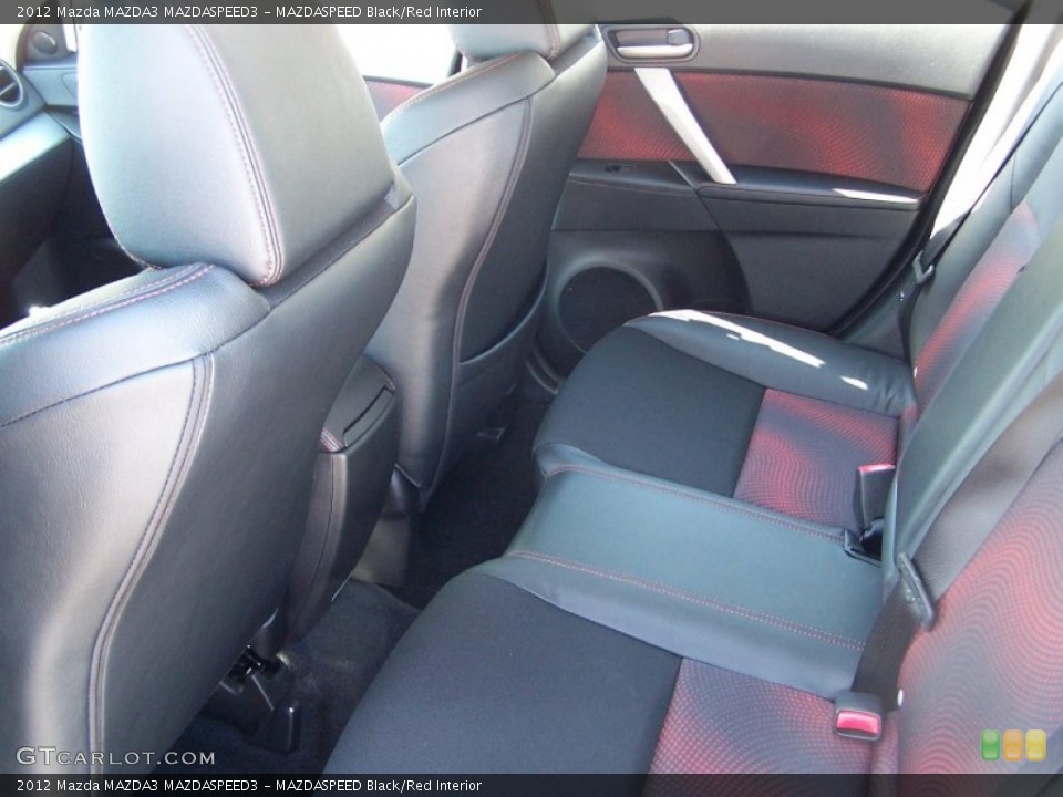 MAZDASPEED Black/Red Interior Rear Seat for the 2012 Mazda MAZDA3 MAZDASPEED3 #80316212