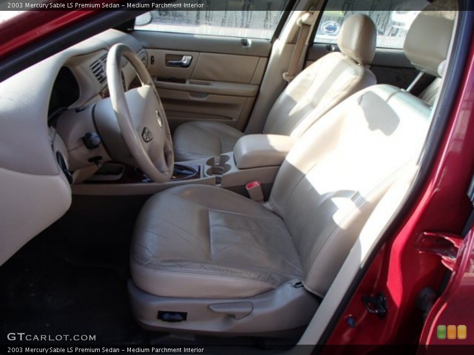 Medium Parchment Interior Front Seat for the 2003 Mercury Sable LS Premium Sedan #80318510