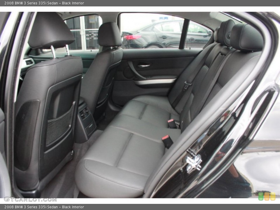 Black Interior Rear Seat for the 2008 BMW 3 Series 335i Sedan #80319455