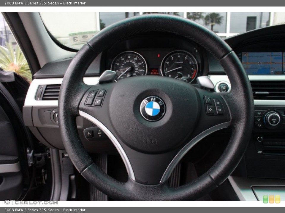 Black Interior Steering Wheel for the 2008 BMW 3 Series 335i Sedan #80319653