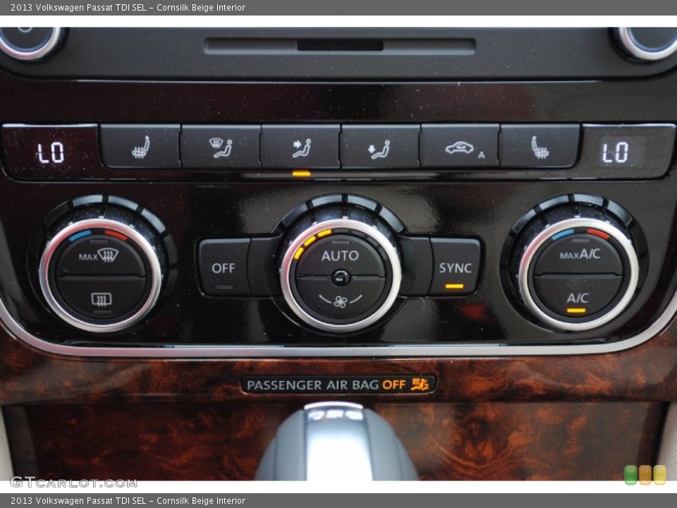 Cornsilk Beige Interior Controls for the 2013 Volkswagen Passat TDI SEL #80319957