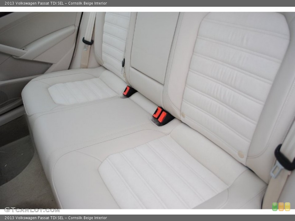 Cornsilk Beige Interior Rear Seat for the 2013 Volkswagen Passat TDI SEL #80320091