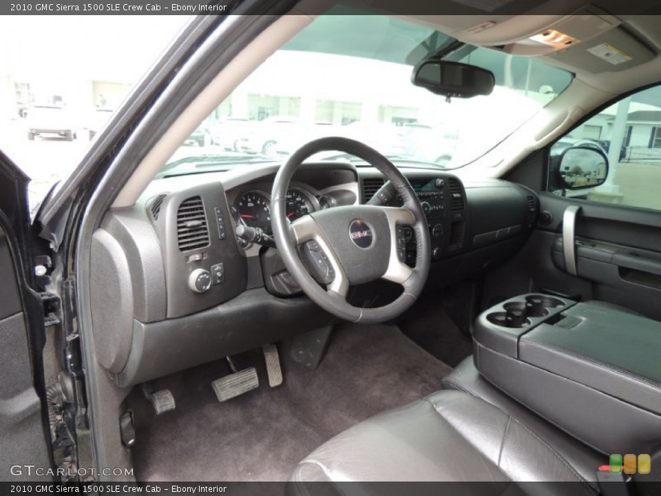 Ebony Interior Prime Interior for the 2010 GMC Sierra 1500 SLE Crew Cab #80321381