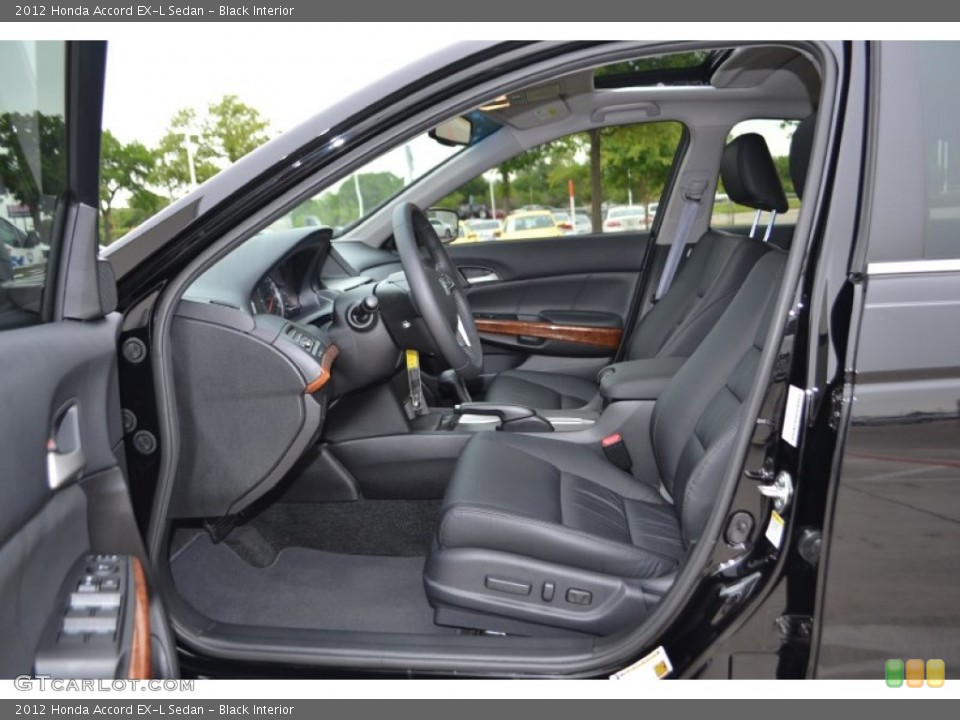 Black Interior Front Seat for the 2012 Honda Accord EX-L Sedan #80321450