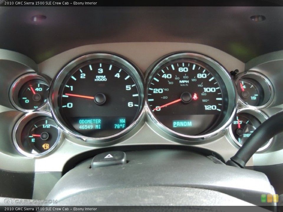Ebony Interior Gauges for the 2010 GMC Sierra 1500 SLE Crew Cab #80321453