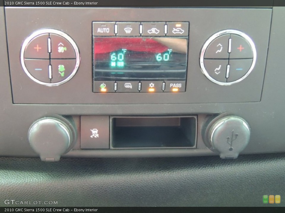 Ebony Interior Controls for the 2010 GMC Sierra 1500 SLE Crew Cab #80321540