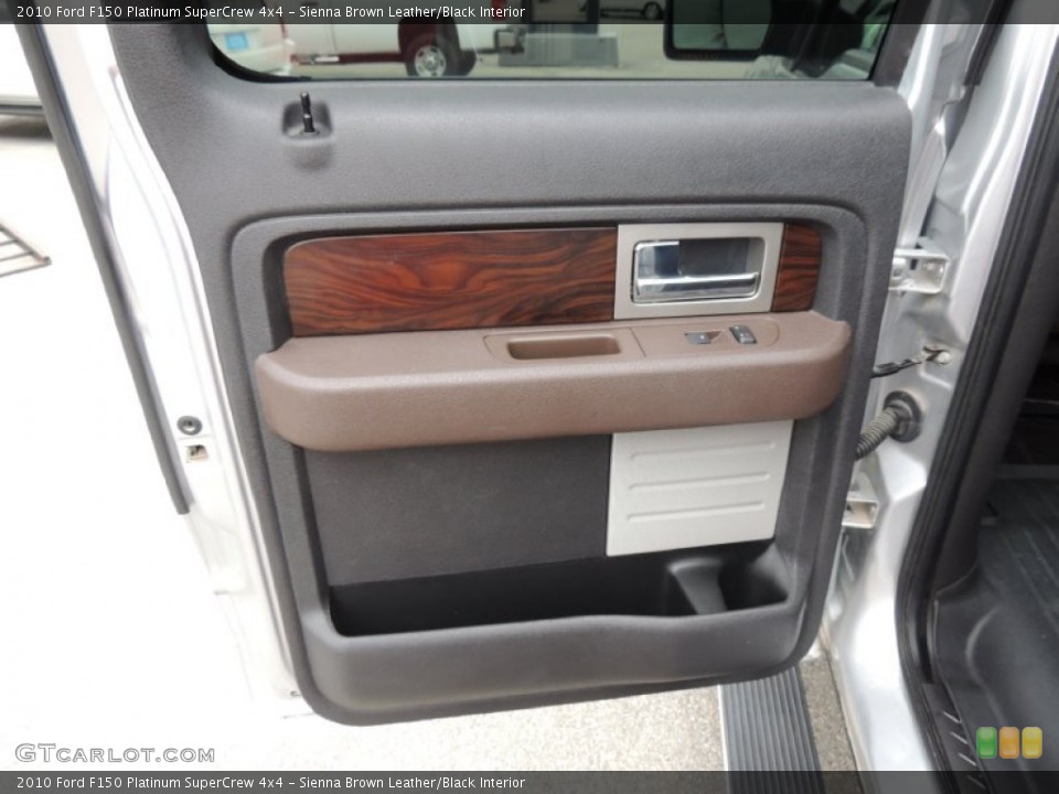 Sienna Brown Leather/Black Interior Door Panel for the 2010 Ford F150 Platinum SuperCrew 4x4 #80323175