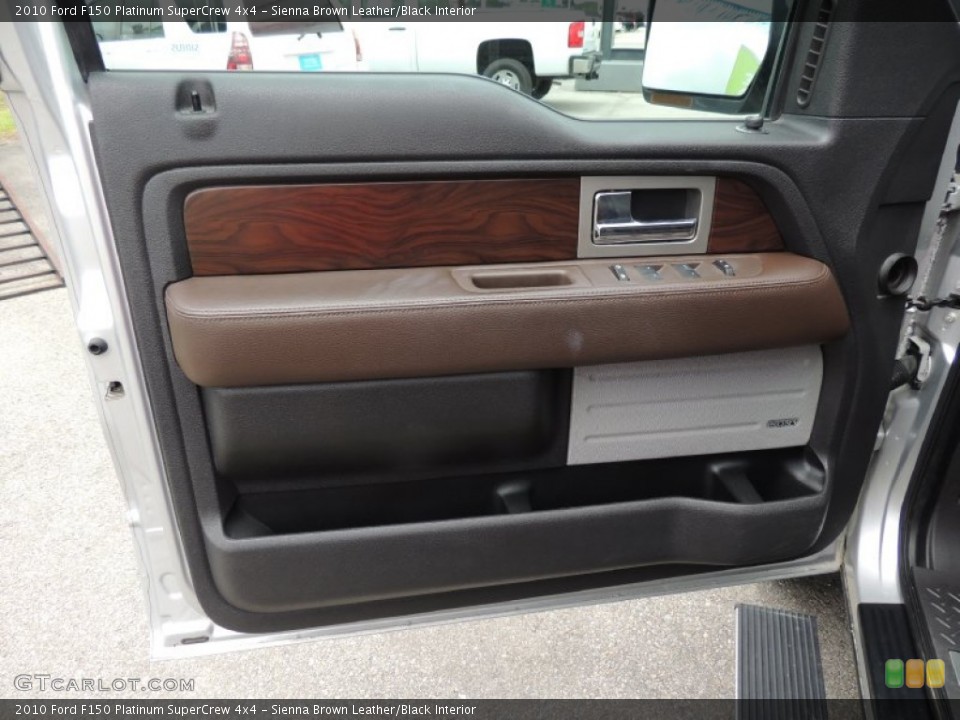 Sienna Brown Leather/Black Interior Door Panel for the 2010 Ford F150 Platinum SuperCrew 4x4 #80323240