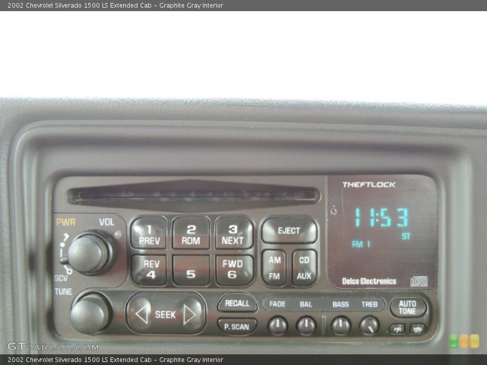 Graphite Gray Interior Audio System for the 2002 Chevrolet Silverado 1500 LS Extended Cab #80324501