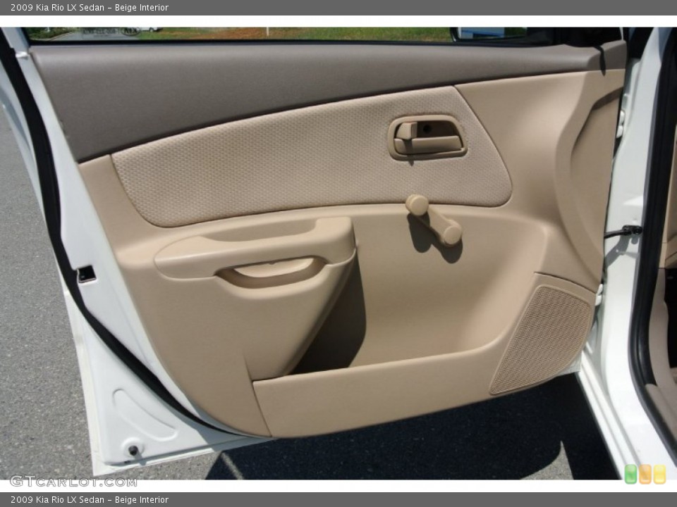 Beige Interior Door Panel for the 2009 Kia Rio LX Sedan #80324708