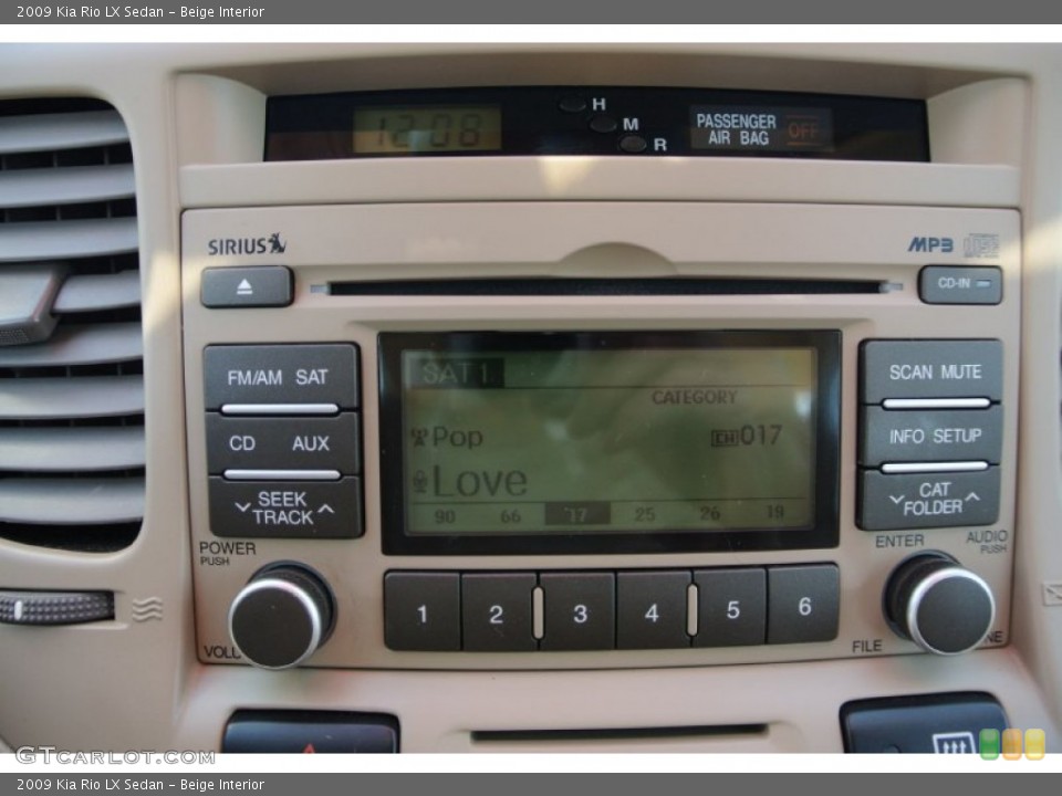 Beige Interior Audio System for the 2009 Kia Rio LX Sedan #80324771