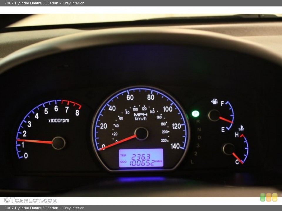 Gray Interior Gauges for the 2007 Hyundai Elantra SE Sedan #80326285