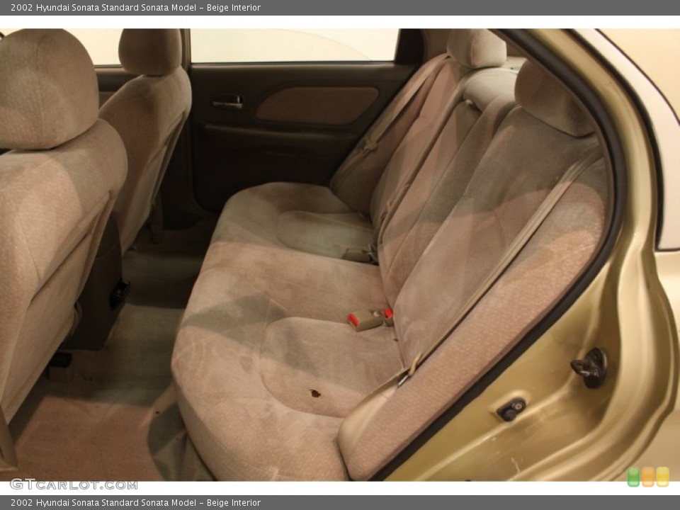Beige Interior Rear Seat for the 2002 Hyundai Sonata  #80326688