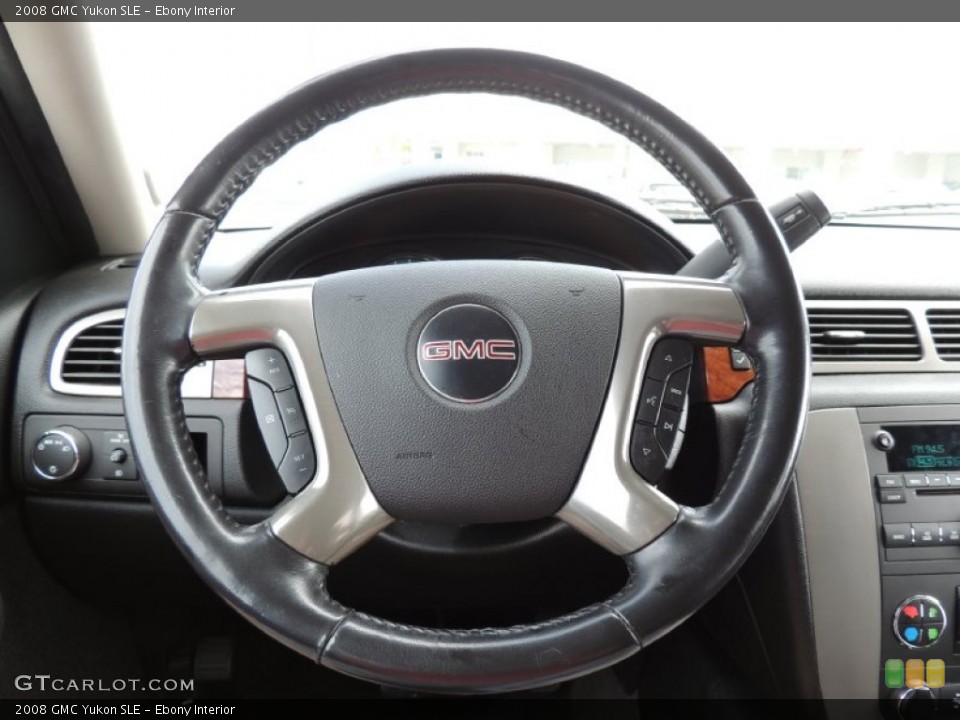 Ebony Interior Steering Wheel for the 2008 GMC Yukon SLE #80326808