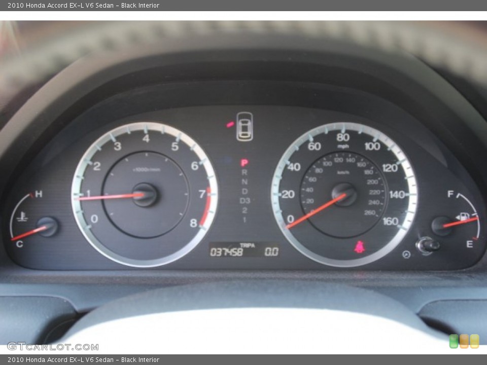 Black Interior Gauges for the 2010 Honda Accord EX-L V6 Sedan #80328405
