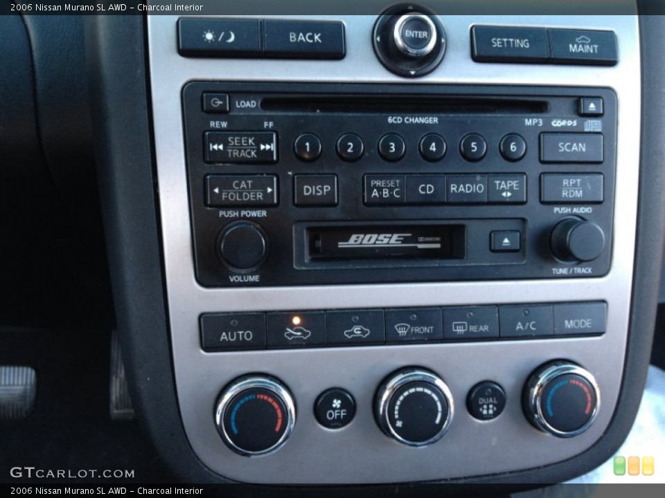 Charcoal Interior Controls for the 2006 Nissan Murano SL AWD #80329247